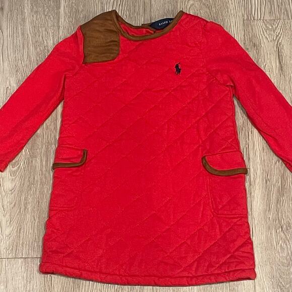 Ralph Lauren Baby Dress 18M Toddler Red Classic Holiday Winter Fall Timeless